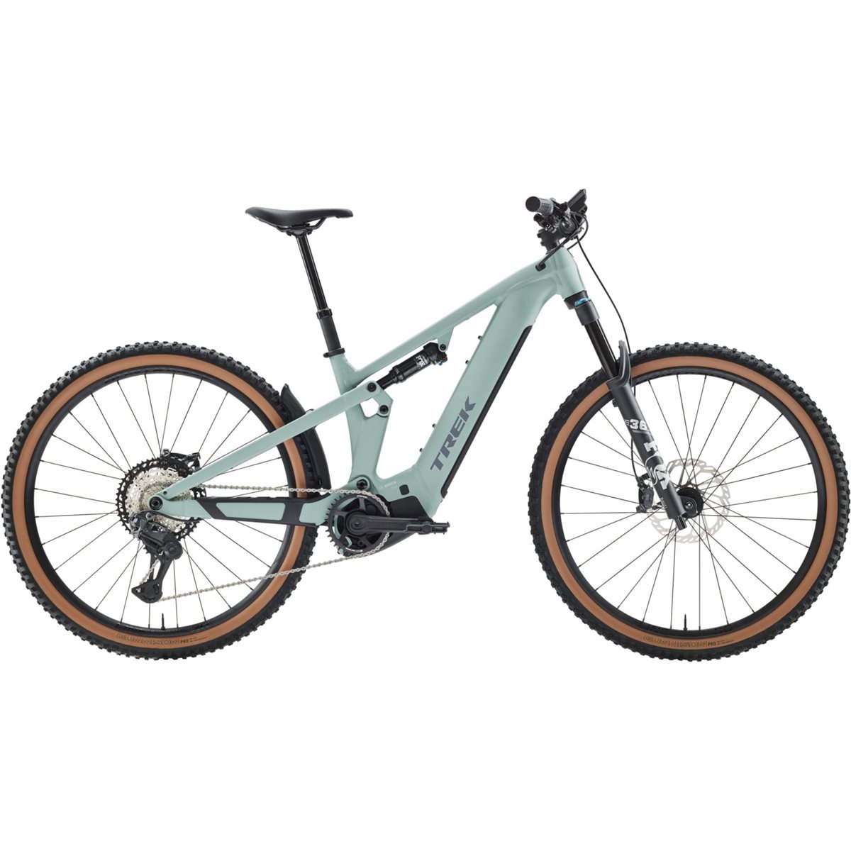 El MTB Trek Powerfly+ FS 8 Gen 4 800Wh Blue Sage/Catalina Fog