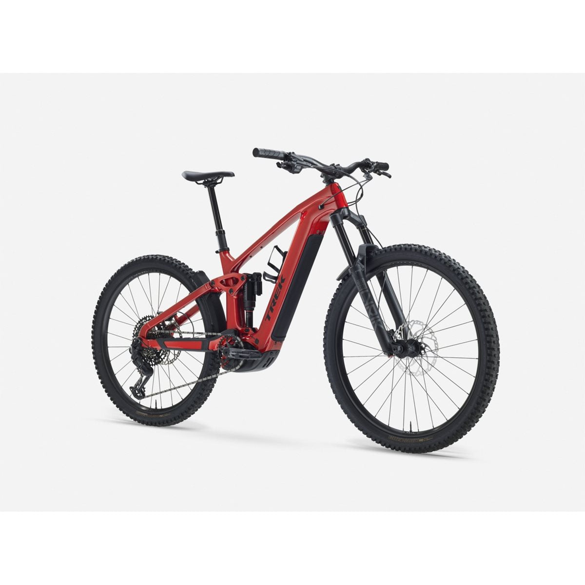 El MTB Trek Rail+ 9.7 Gen 5 Fury Red/Dark Star