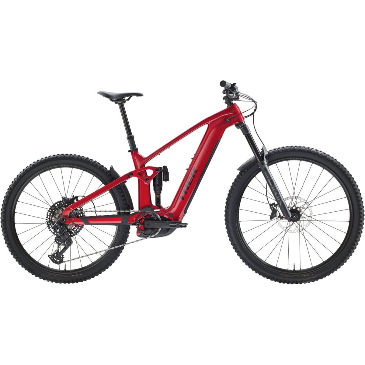 El MTB Trek Rail+ 9.7 Gen 5 Fury Red/Dark Star
