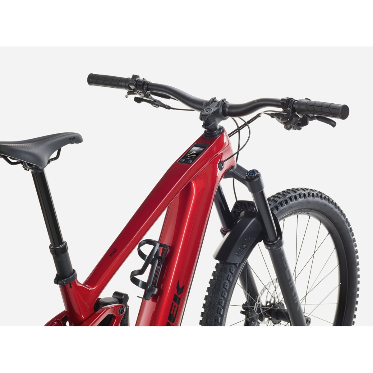El MTB Trek Rail+ 9.7 Gen 5 Fury Red/Dark Star