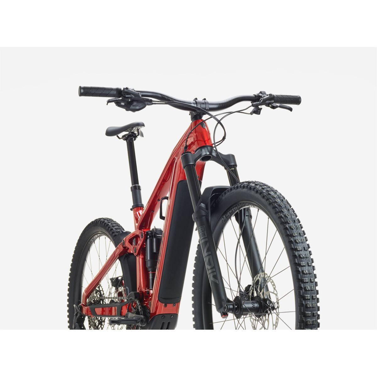 El MTB Trek Rail+ 9.7 Gen 5 Fury Red/Dark Star