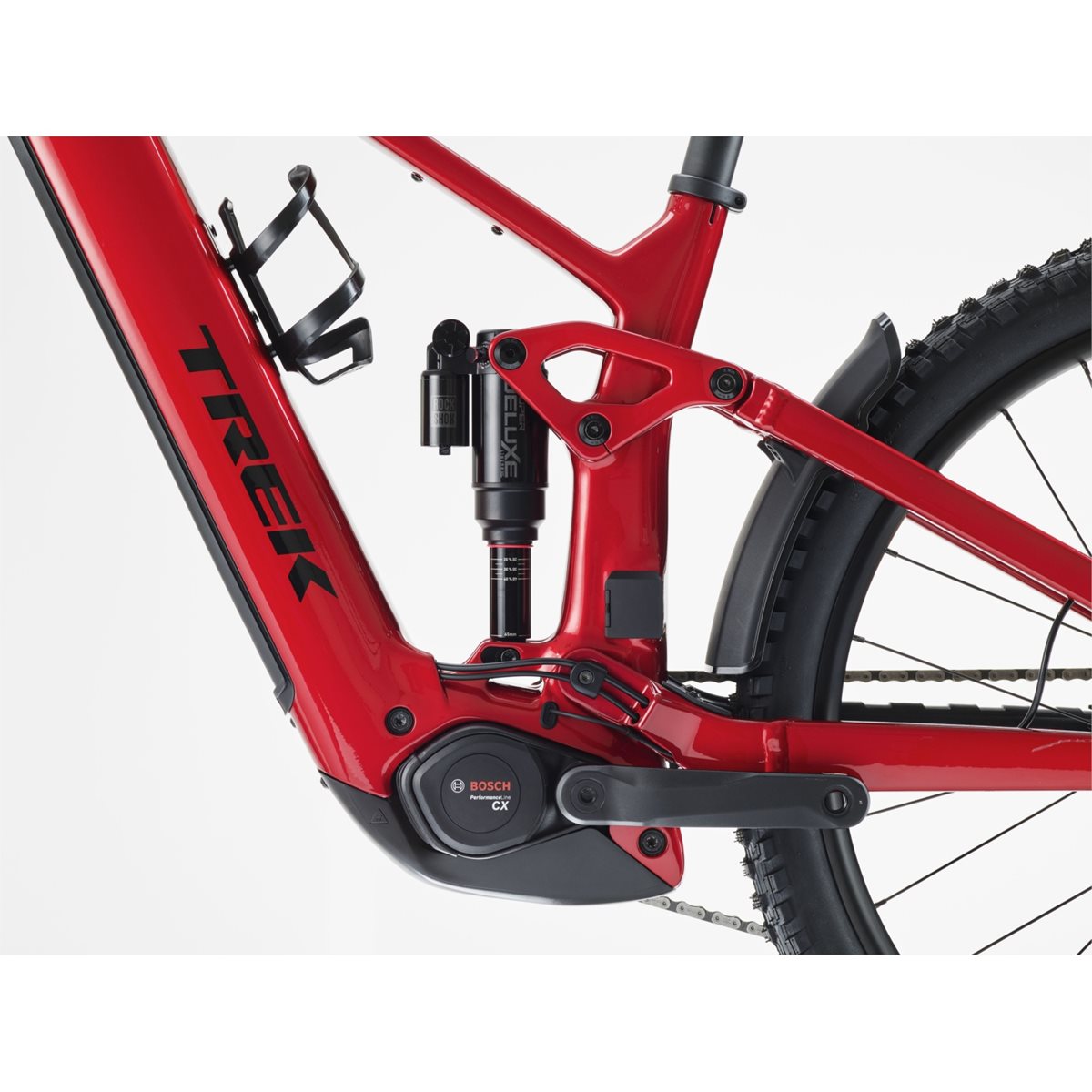 El MTB Trek Rail+ 9.7 Gen 5 Fury Red/Dark Star