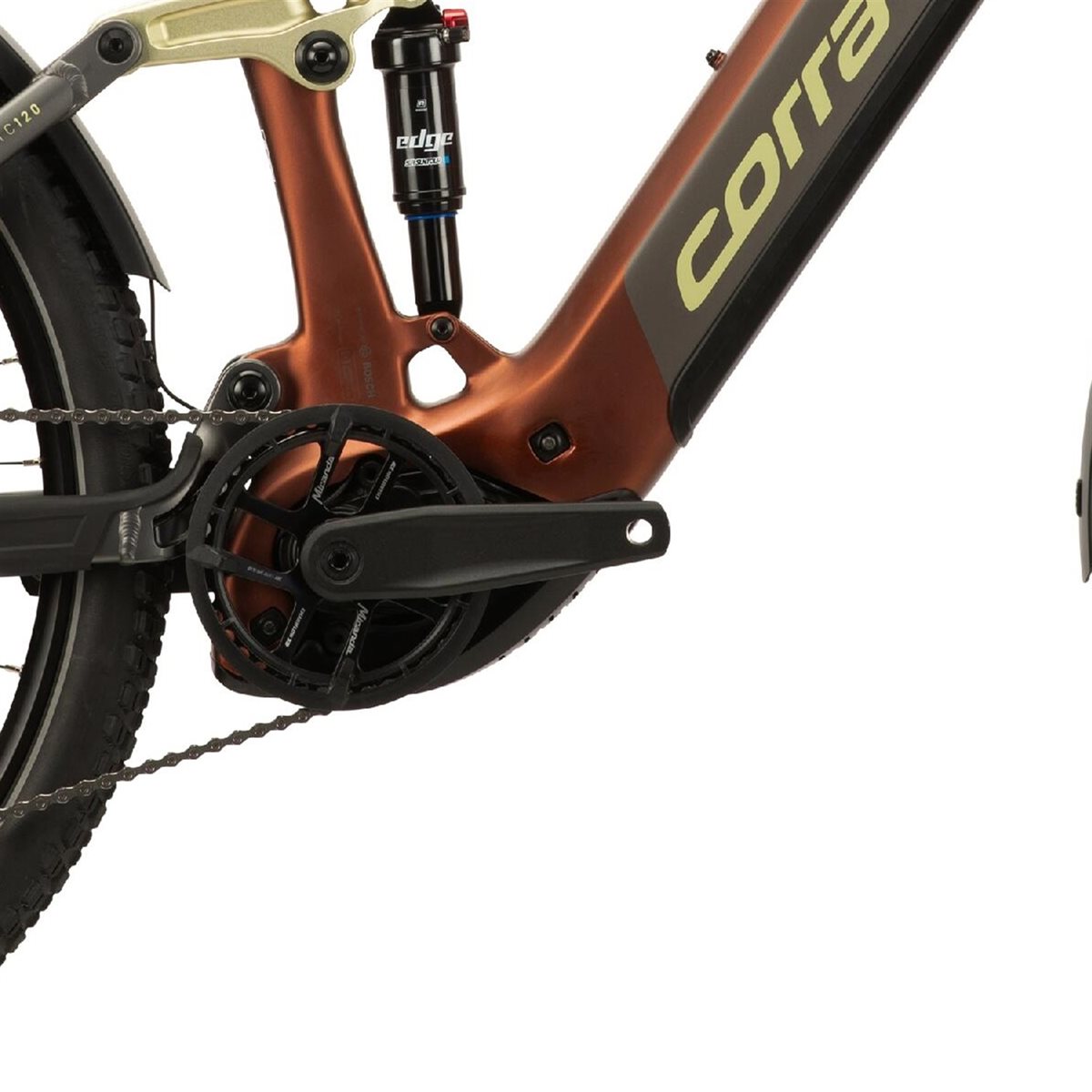 Elcykel Corratec E-Power MTC 120 Brown/Dark Grey/Light Green