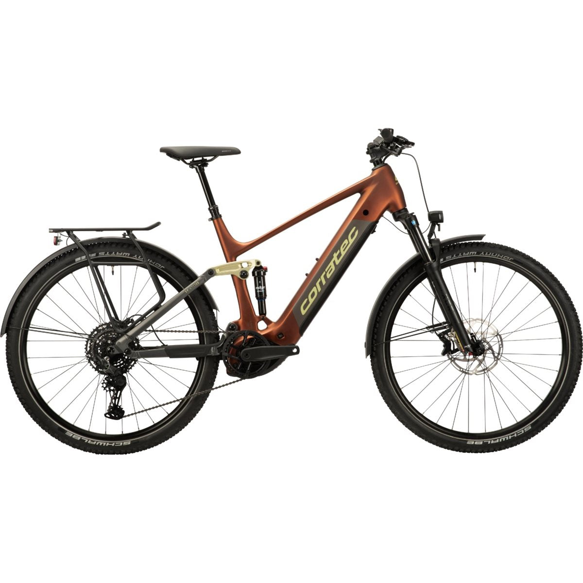 Elcykel Corratec E-Power MTC 120 Brown/Dark Grey/Light Green