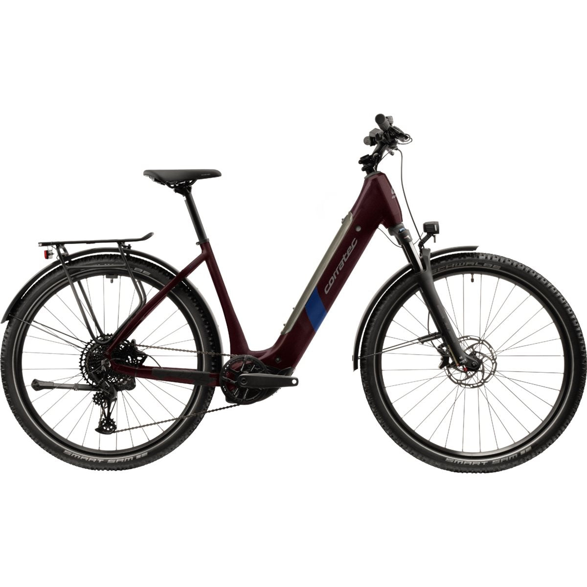 Elcykel Corratec E-Power MTC CX6 Wave Red-Brown/Dark Blue/Dark Silver