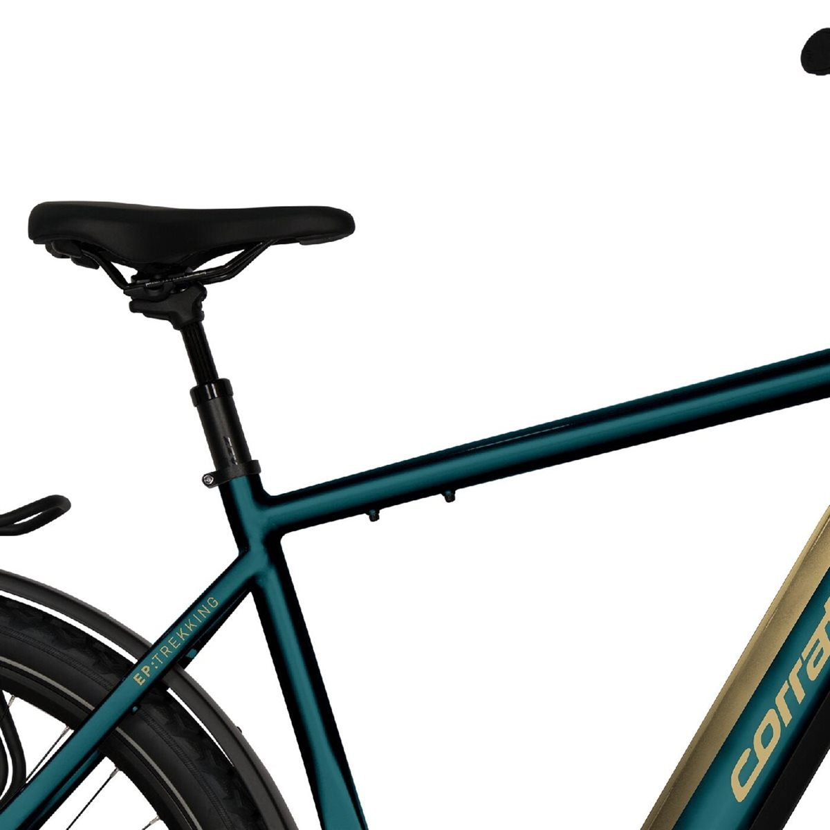 Elcykel Corratec E-Power Trekking 28 CX8 Belt Gent Dark Tourquoise/Gold