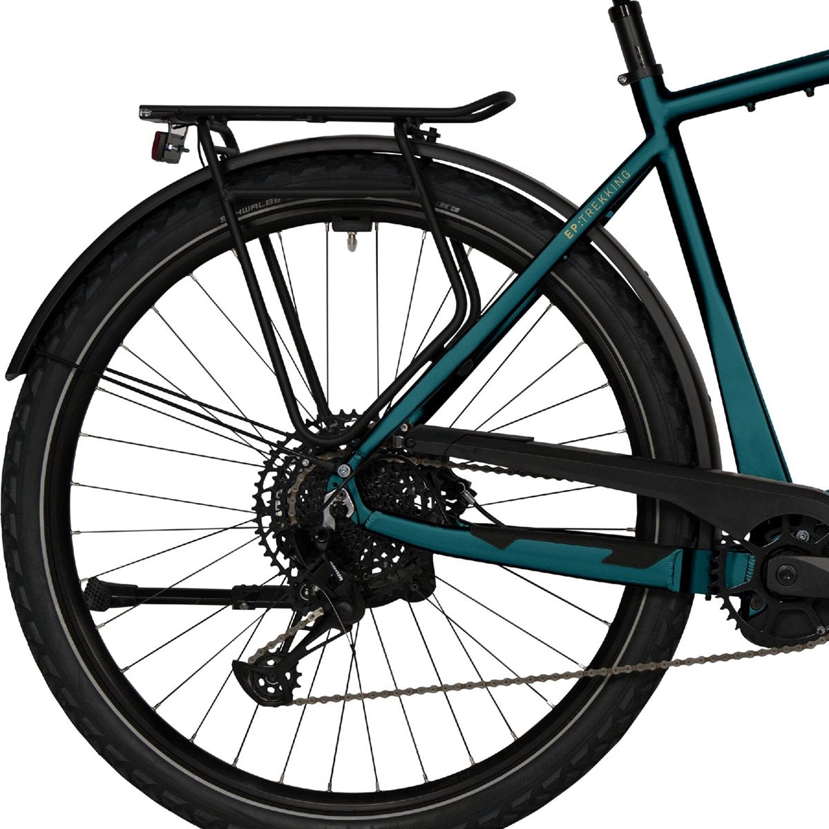 Elcykel Corratec E-Power Trekking 28 CX8 Belt Gent Dark Tourquoise/Gold