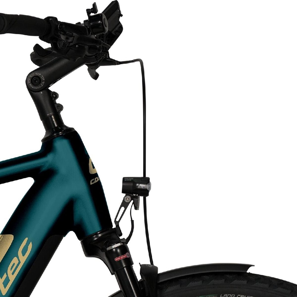 Elcykel Corratec E-Power Trekking 28 CX8 Belt Gent Dark Tourquoise/Gold