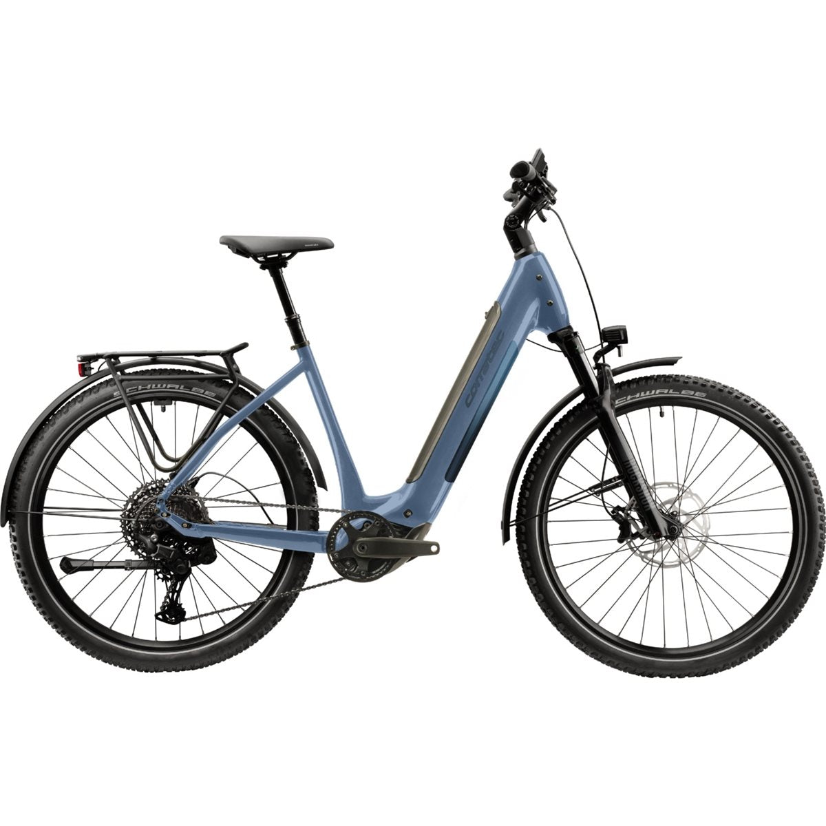 Elcykel Corratec E-Power Trekking 28 P6 8S Wave Blue Silver/Dark Blue-Grey