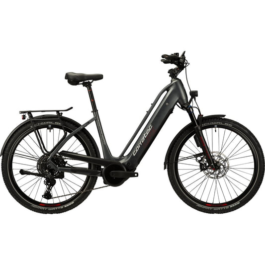 Elcykel Corratec Life CX8 12S Automatic Dark Grey/Silver/Red/Black