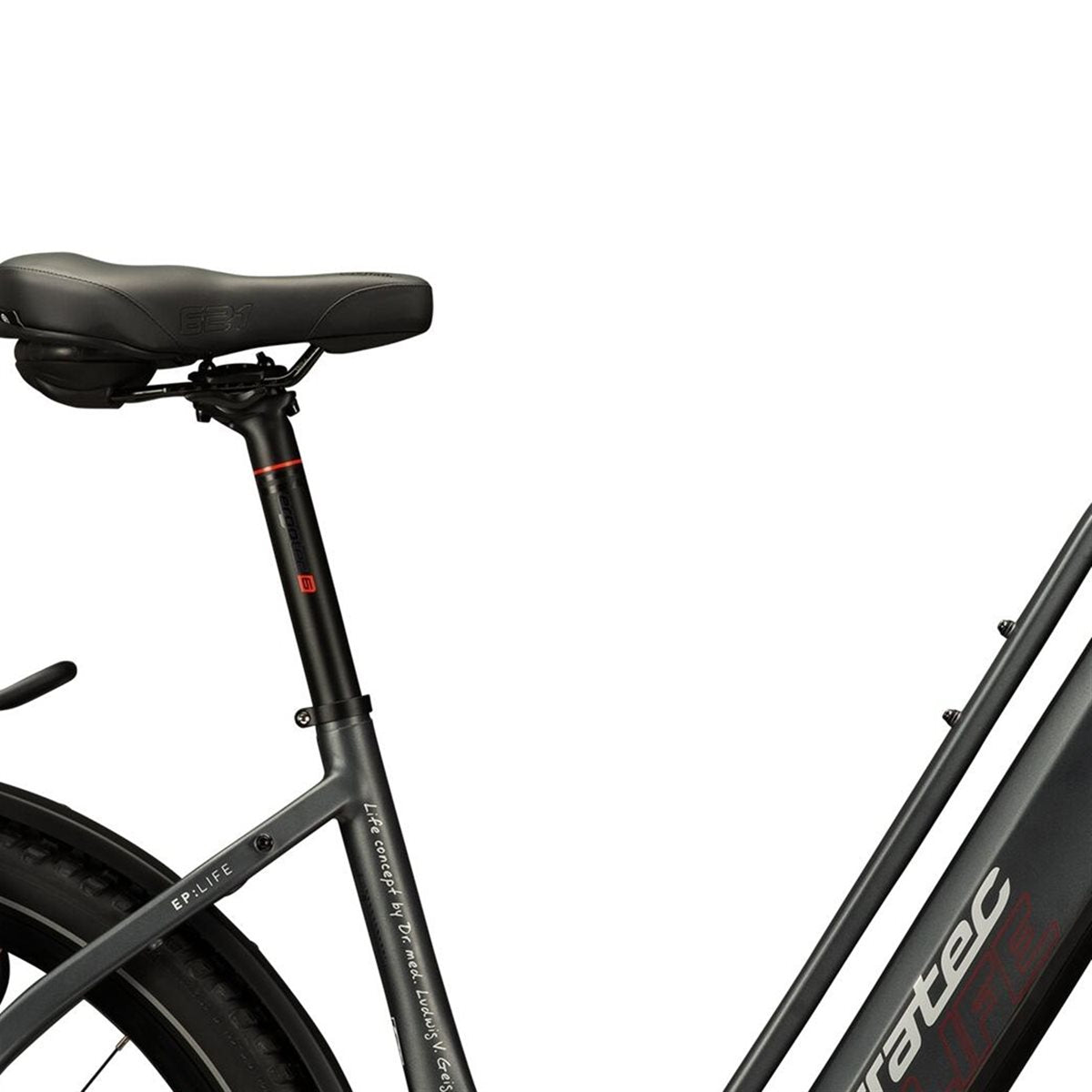 Elcykel Corratec Life CX8 12S Automatic Dark Grey/Silver/Red/Black