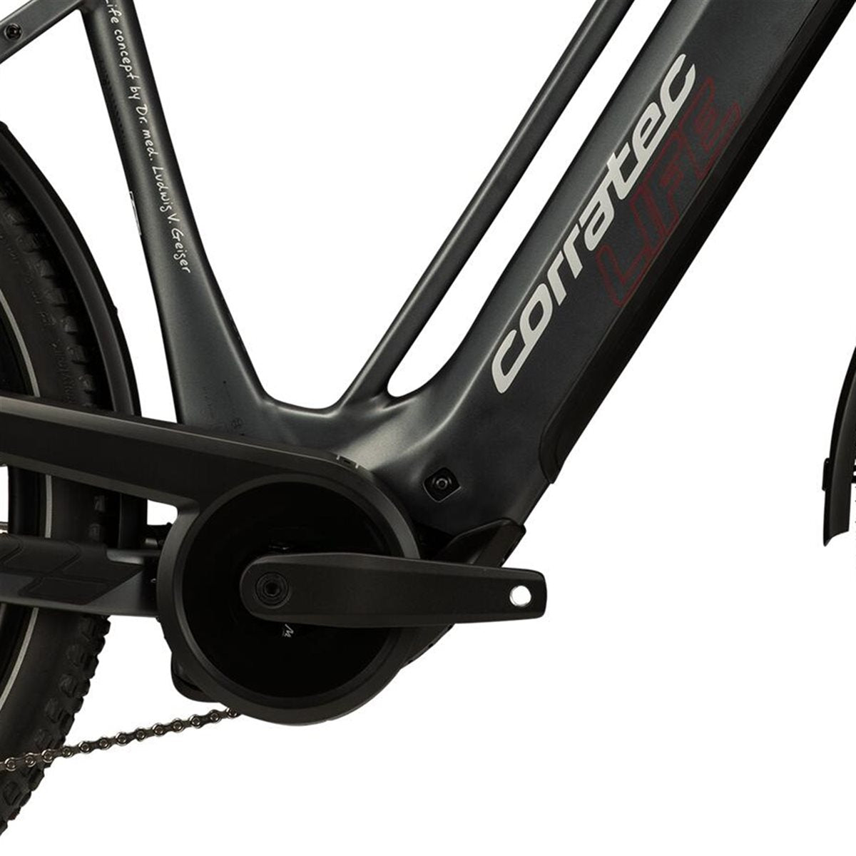 Elcykel Corratec Life CX8 12S Automatic Silver/Dark Grey/Red/Black