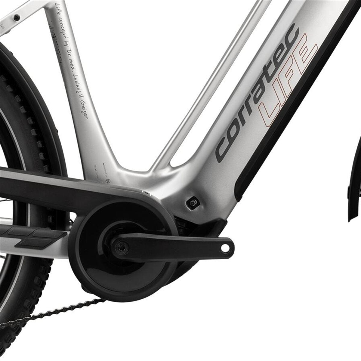 Elcykel Corratec Life CX8 12S Dark Grey/Silver/Red
