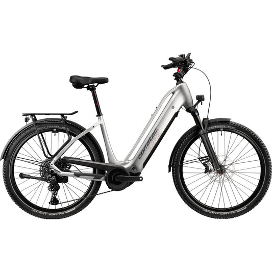Elcykel Corratec Life CX8 12S Silver/Dark Grey/Red
