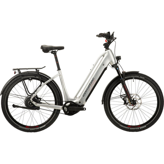 Elcykel Corratec Life CX8 Belt Dark Grey/Silver/Red