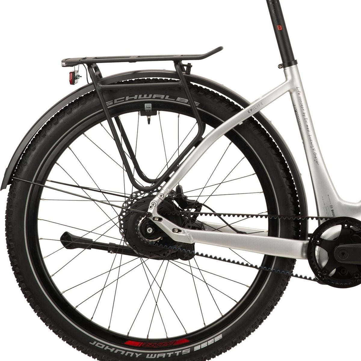 Elcykel Corratec Life CX8 Belt Dark Grey/Silver/Red