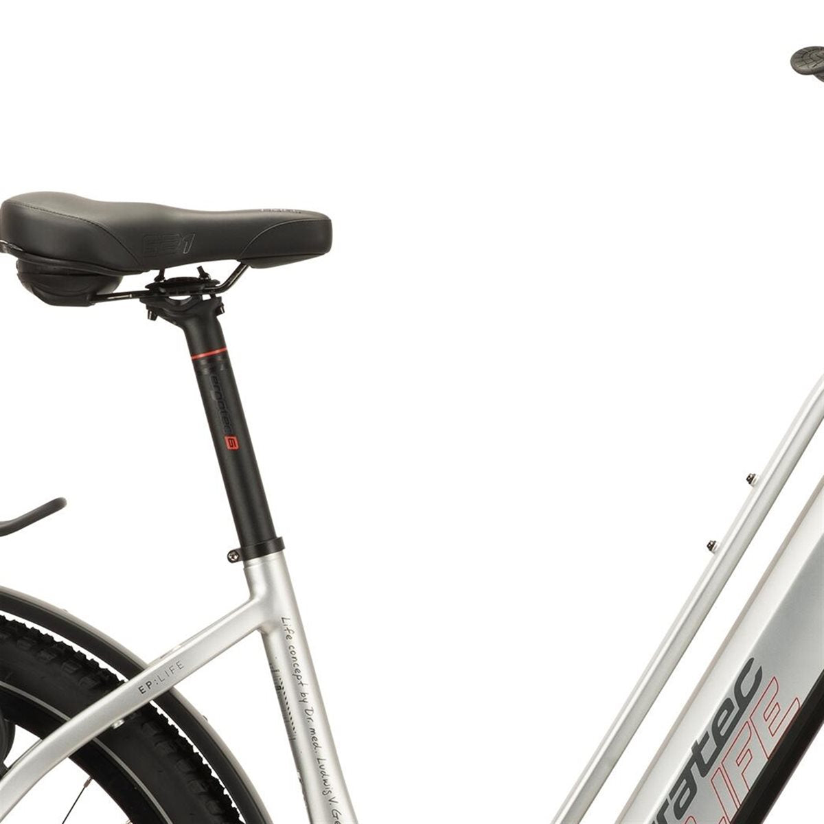 Elcykel Corratec Life CX8 Belt Silver/Dark Grey/Red