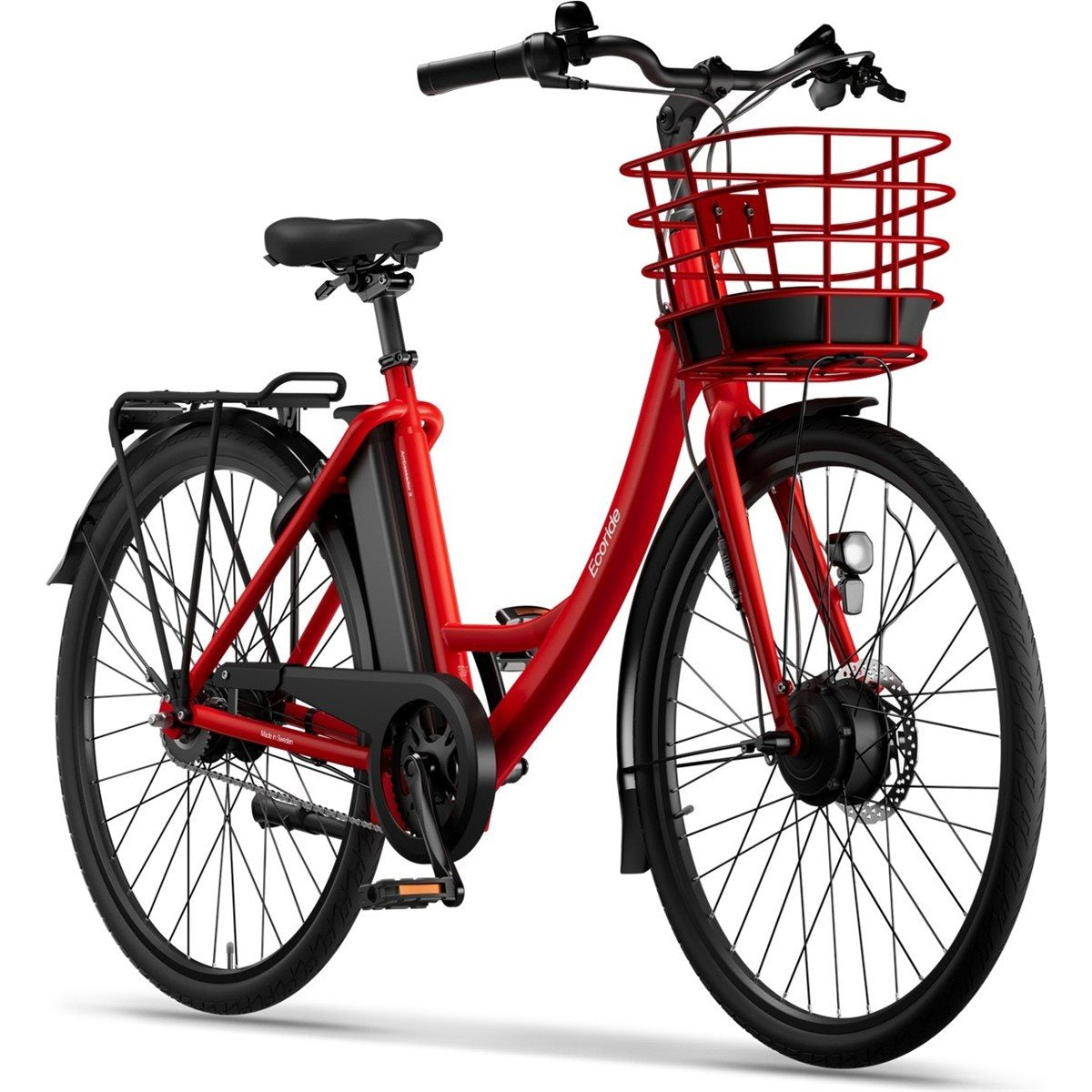 Elcykel Ecoride Ambassador 3 Hub Fotbroms Red