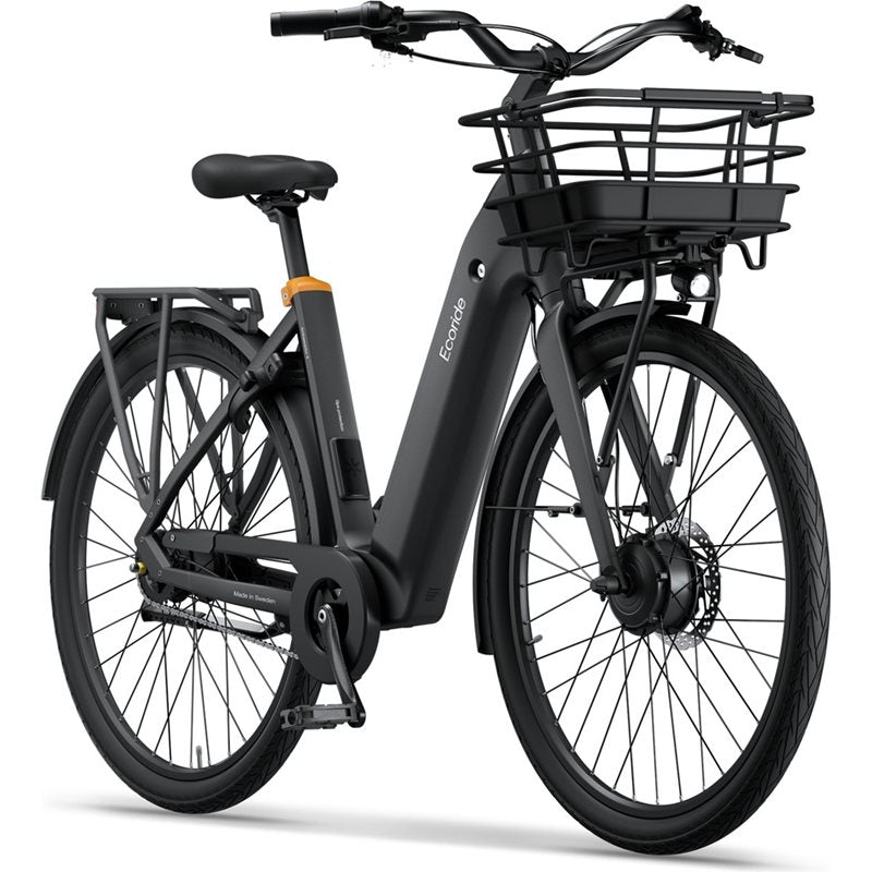 Elcykel Ecoride Ambassador 4 Hub Fotbroms Svart