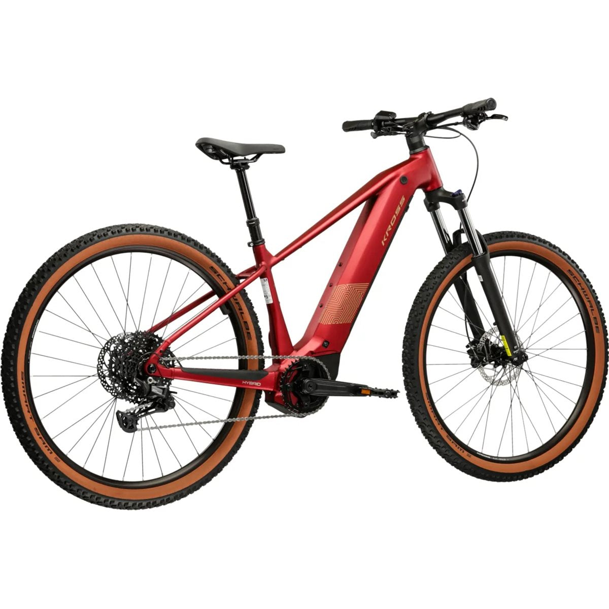 Elcykel Hybrid Kross Influx 3.0 M 800 Ruby/Yellow