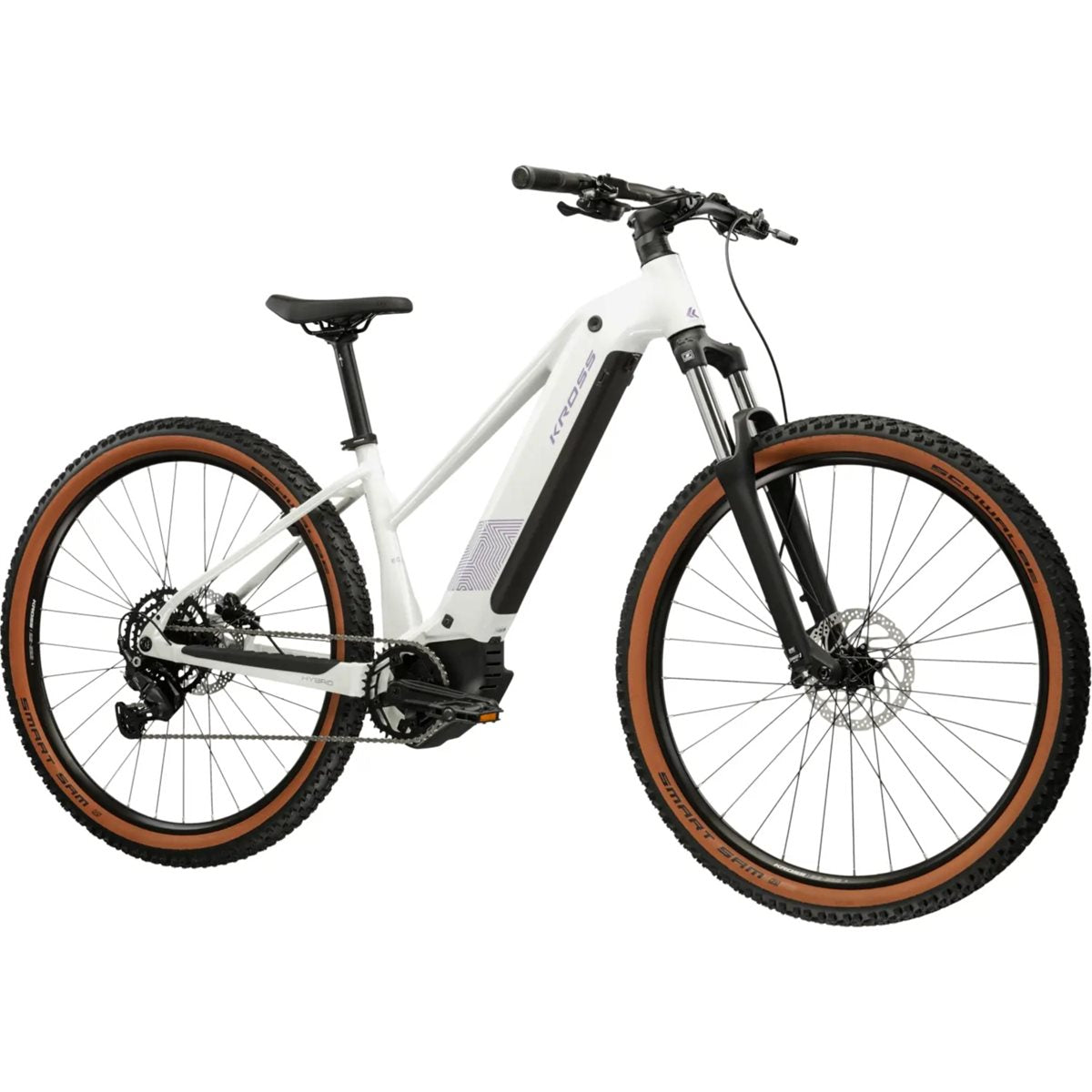 Elcykel hybrid Kross Influx Hybrid 2.0 W 600 Pearl/Purple