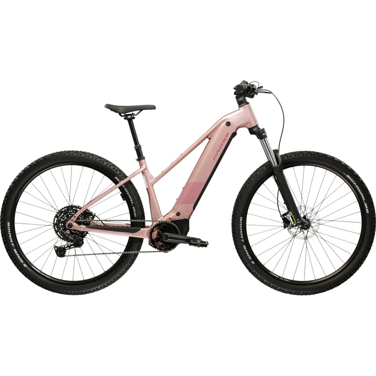 Elcykel hybrid Kross Influx Hybrid 3.0 W 800 Pink/Burgundy