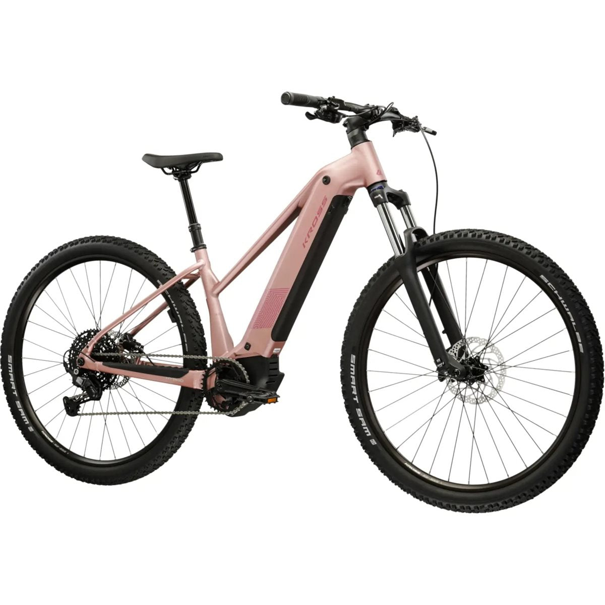 Elcykel hybrid Kross Influx Hybrid 3.0 W 800 Pink/Burgundy