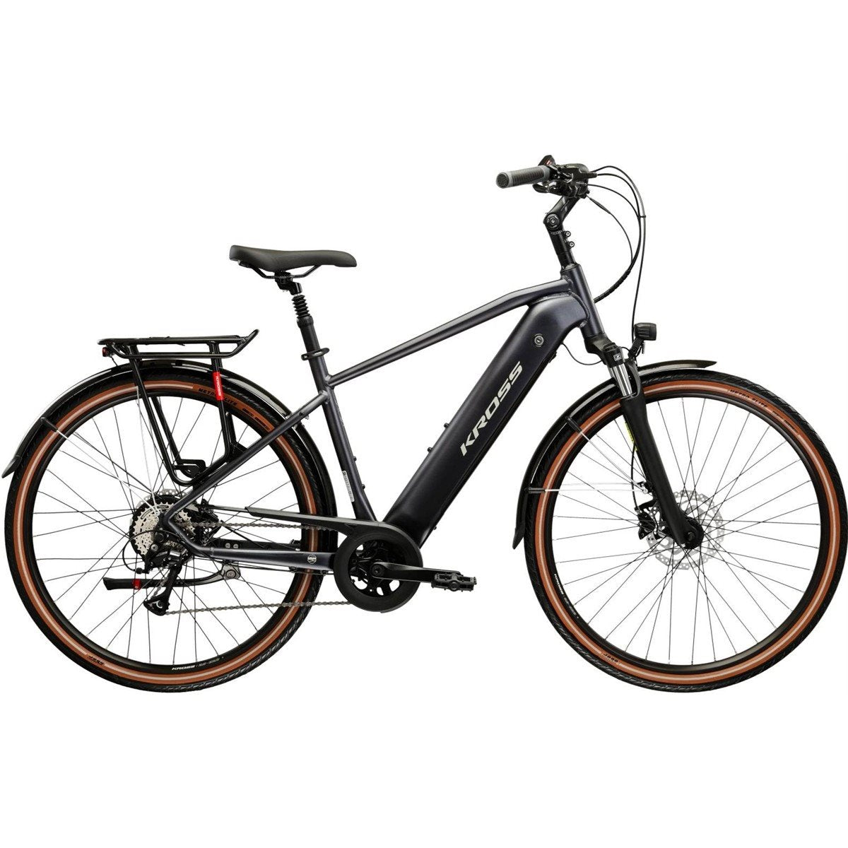 Elcykel hybrid Kross Trans Hybrid 1.0 M Graphite/Grey