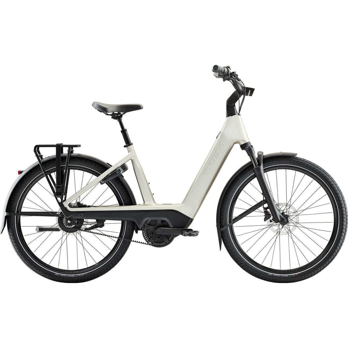 Elcykel Trek Charter+ 4 Enviolo Belt 800 Lowstep Lunar Silver