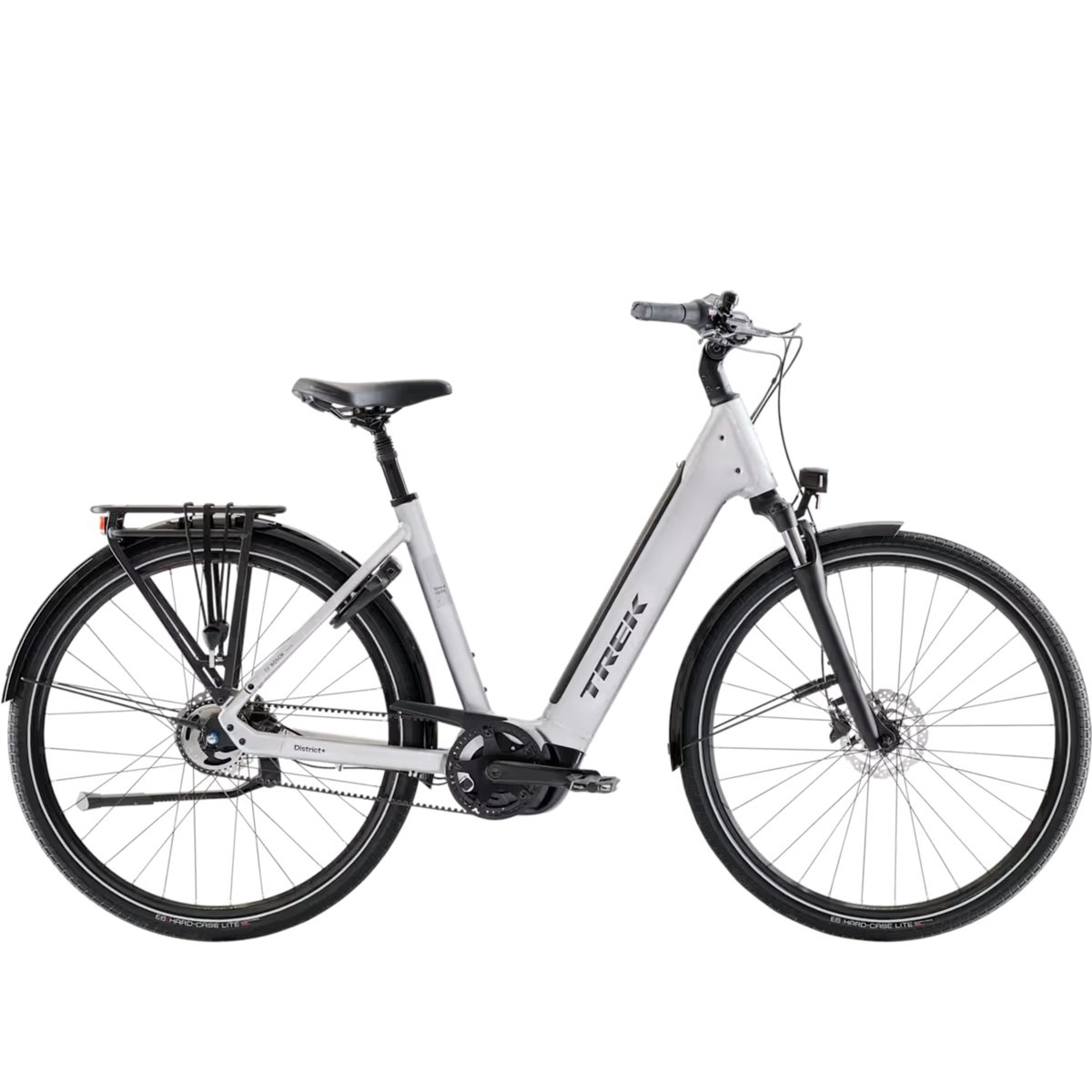 Elcykel Trek District+ 4 Lowstep N5 Belt 600Wh Lunar Silver