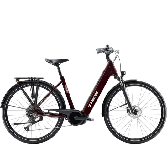 Elcykel Trek District+ 4 Lowstep R10 600Wh Cobra Blood