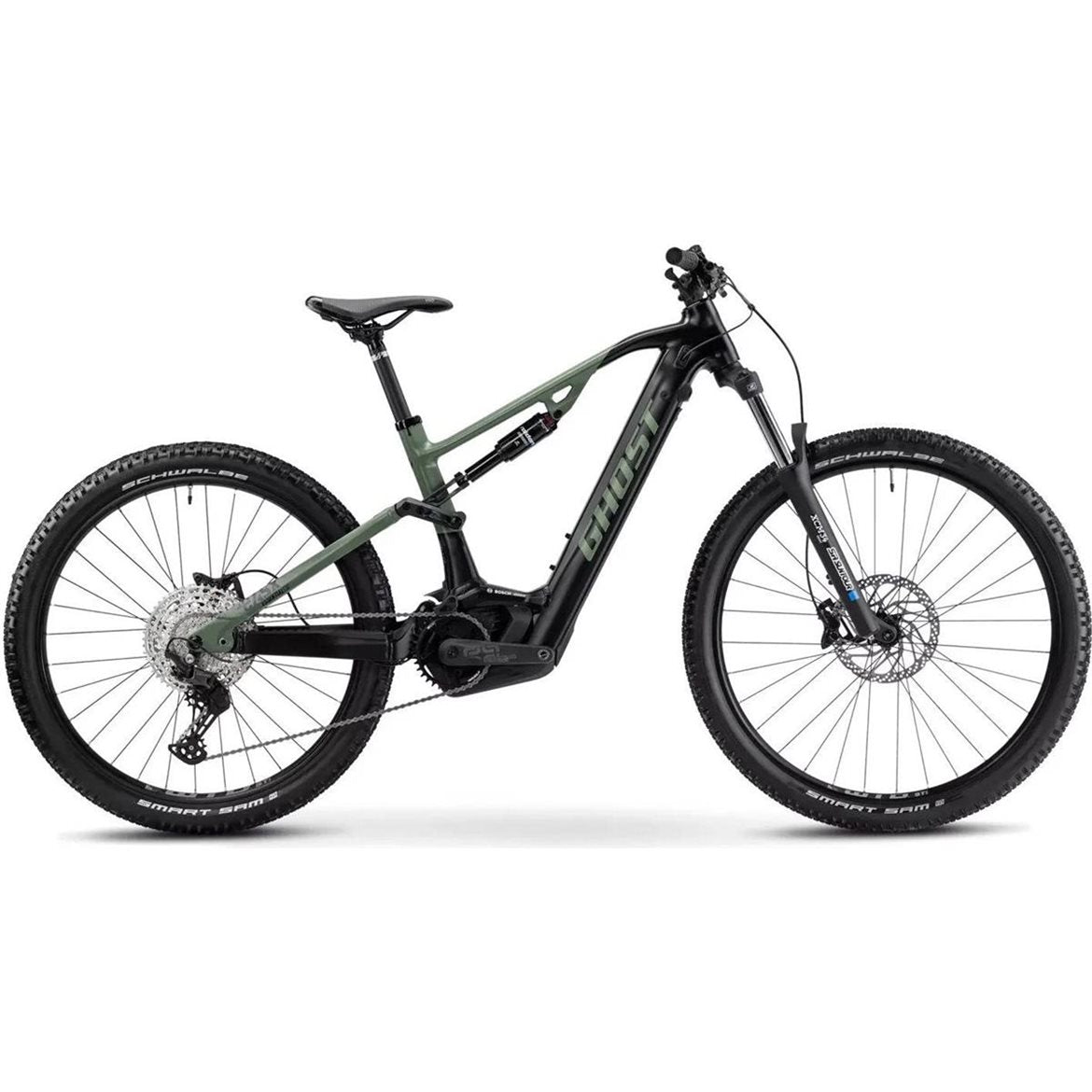 Ghost EL-MTB E-ASX 130 Essential Black/Light Kaki Matt