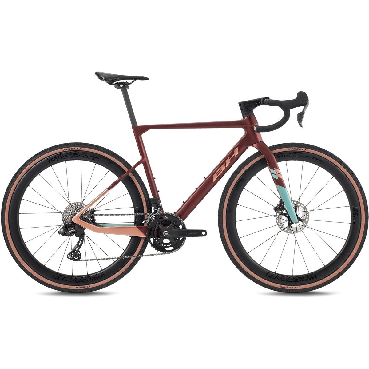 Gravel bike BH Gravelx Evo 6.5 R Dark Red/Oxyde/Green Sea