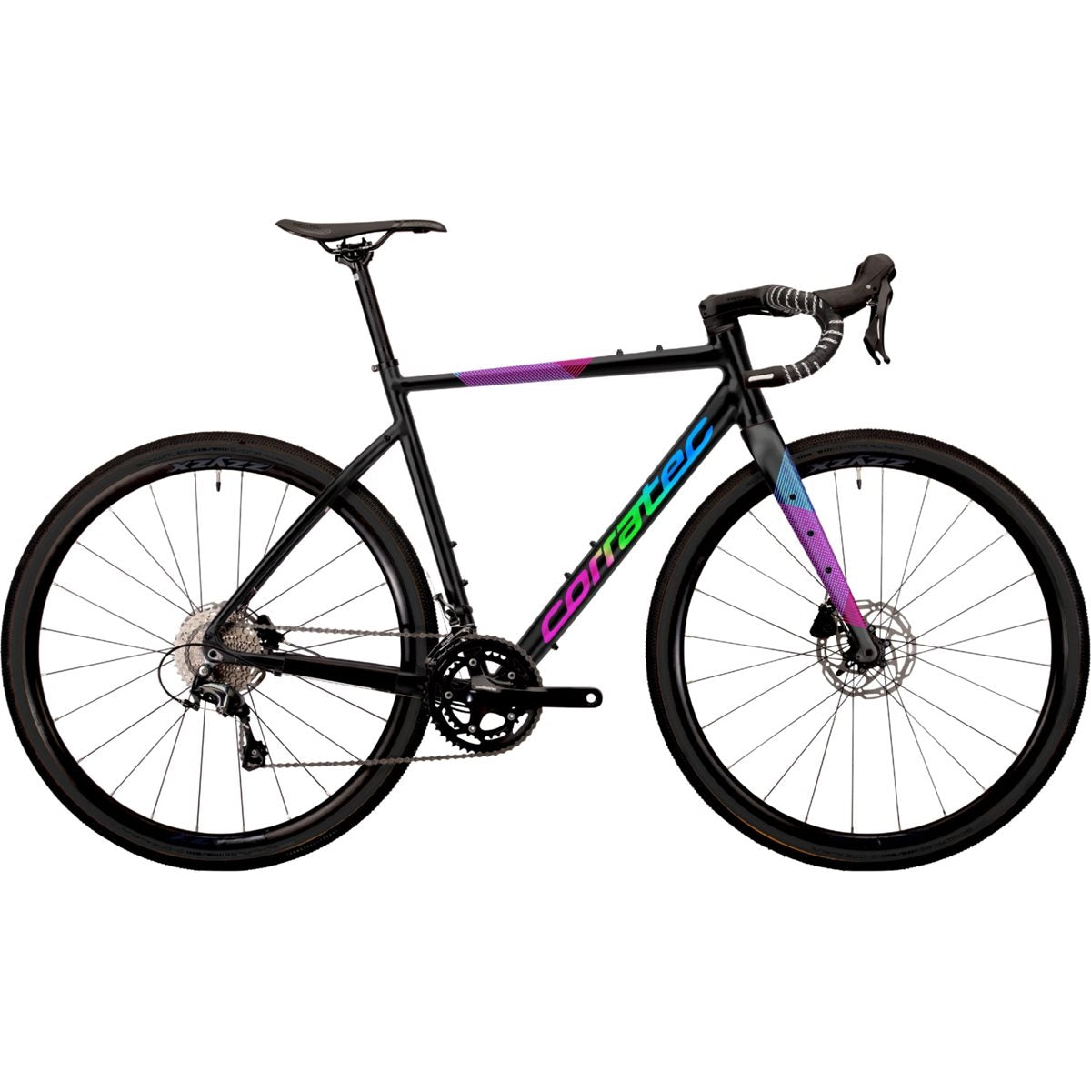 Gravel bike Corratec Allroad A1 Black/Pink/Blue/Neon-Green