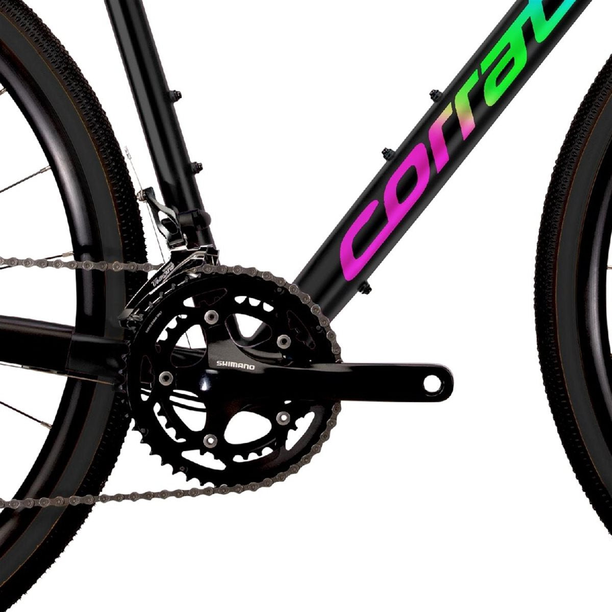 Gravel bike Corratec Allroad A1 Black/Pink/Blue/Neon-Green