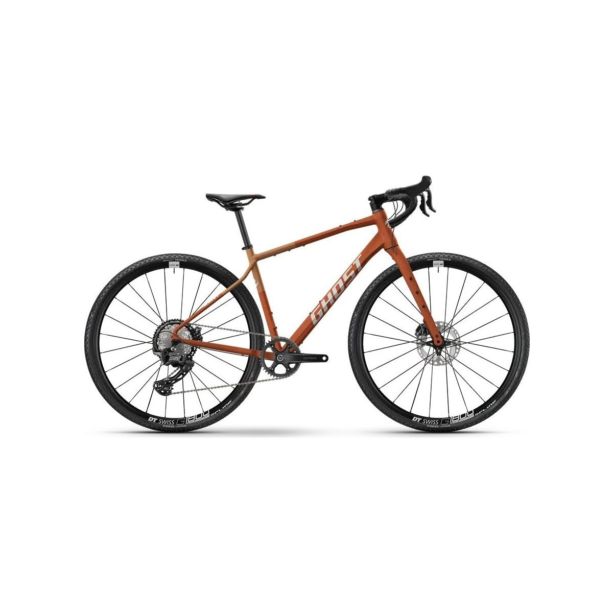 Gravel bike Ghost Asket Advanced Rustic Ember/Saffron Sunset