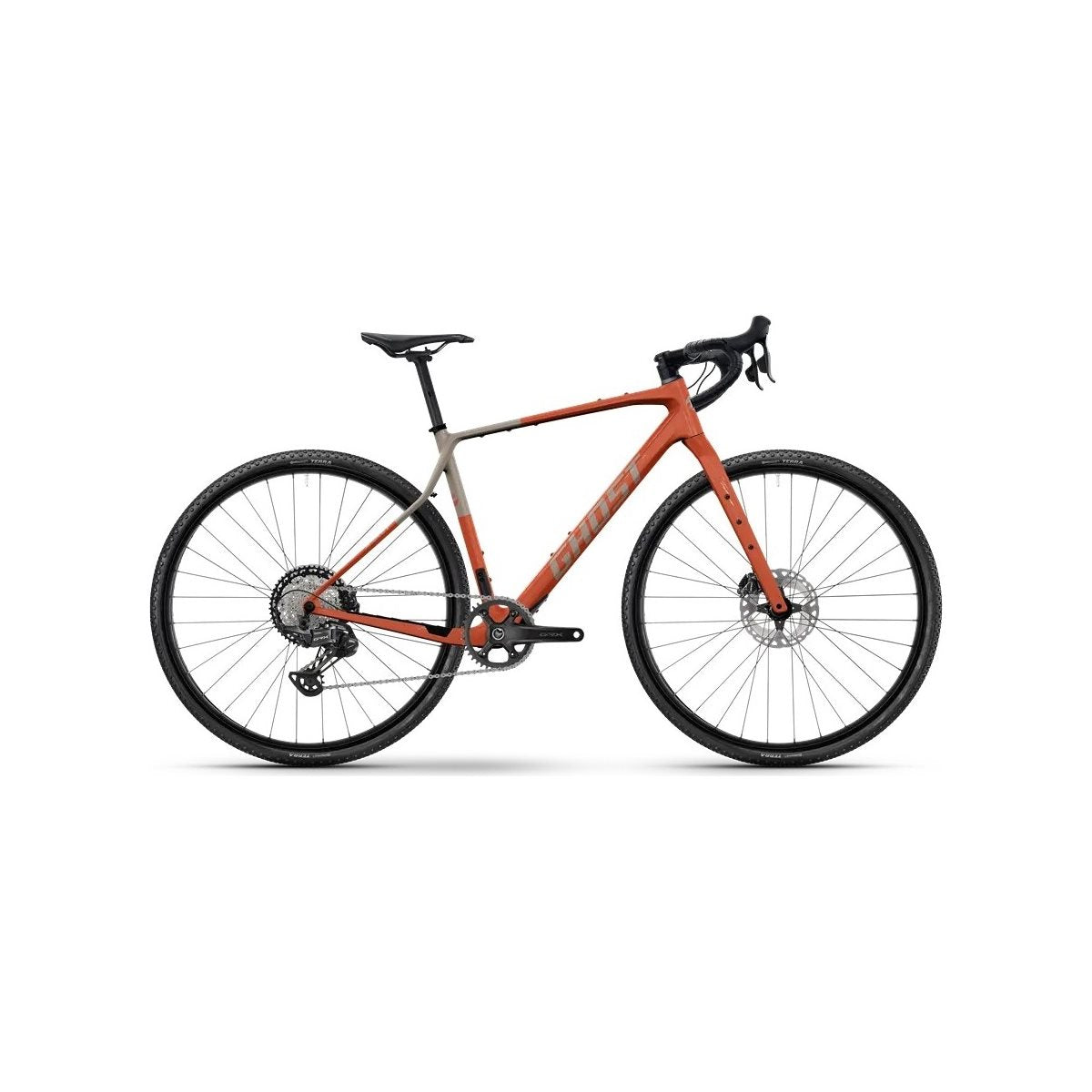 Gravel bike Ghost Asket CF Pro Passion Flame/Sandy Beige