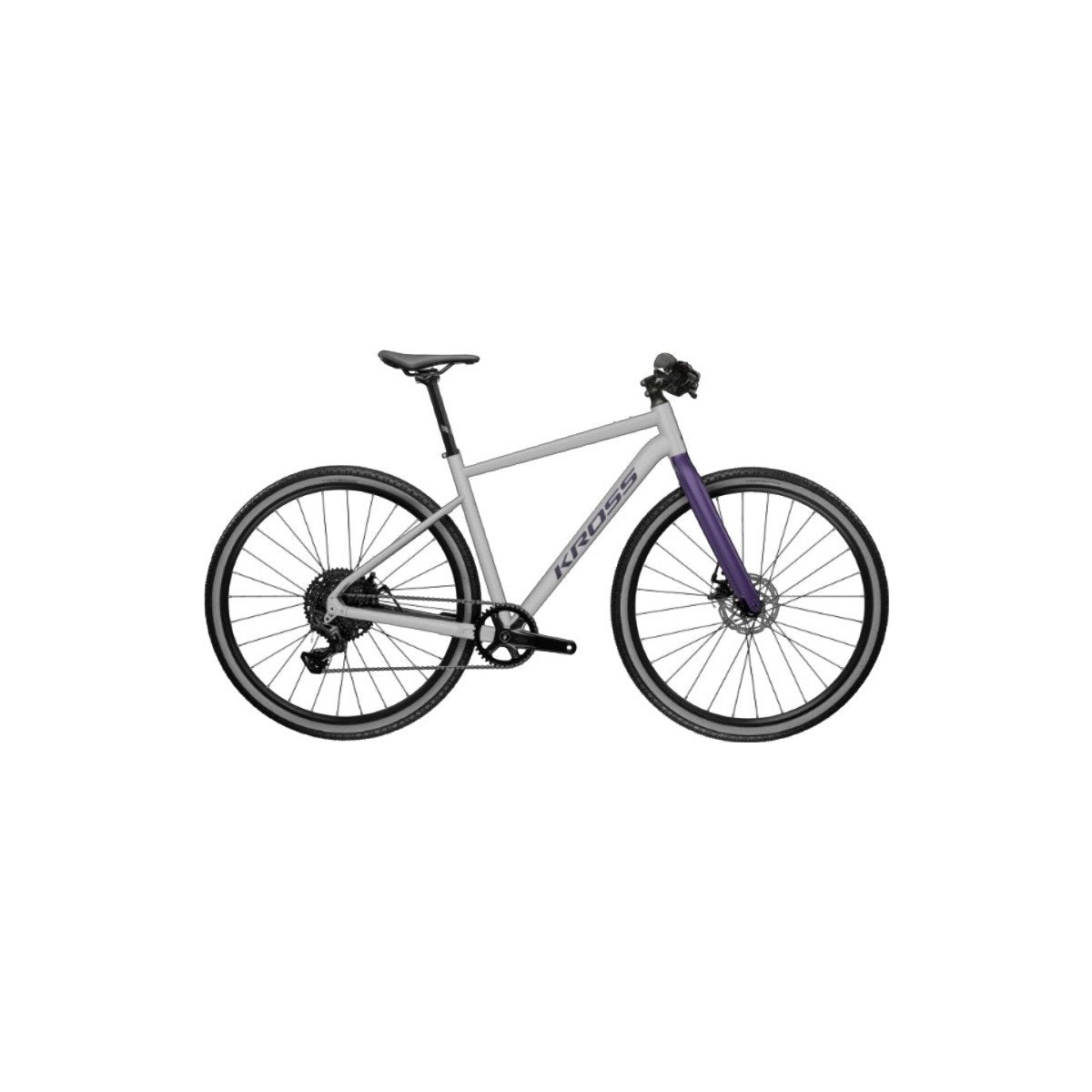 Gravel bike Kross Esker 1.0 FL Grey/Purple
