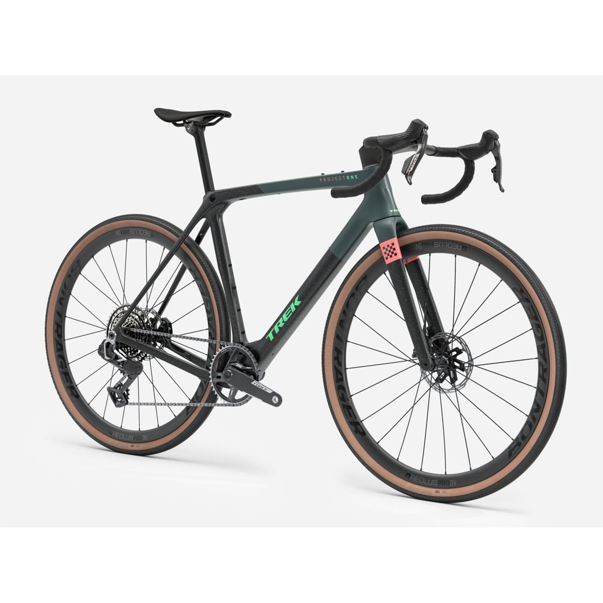 Gravel bike Trek Checkmate SLR 7 AXS Trek Black/Juniper Splatter