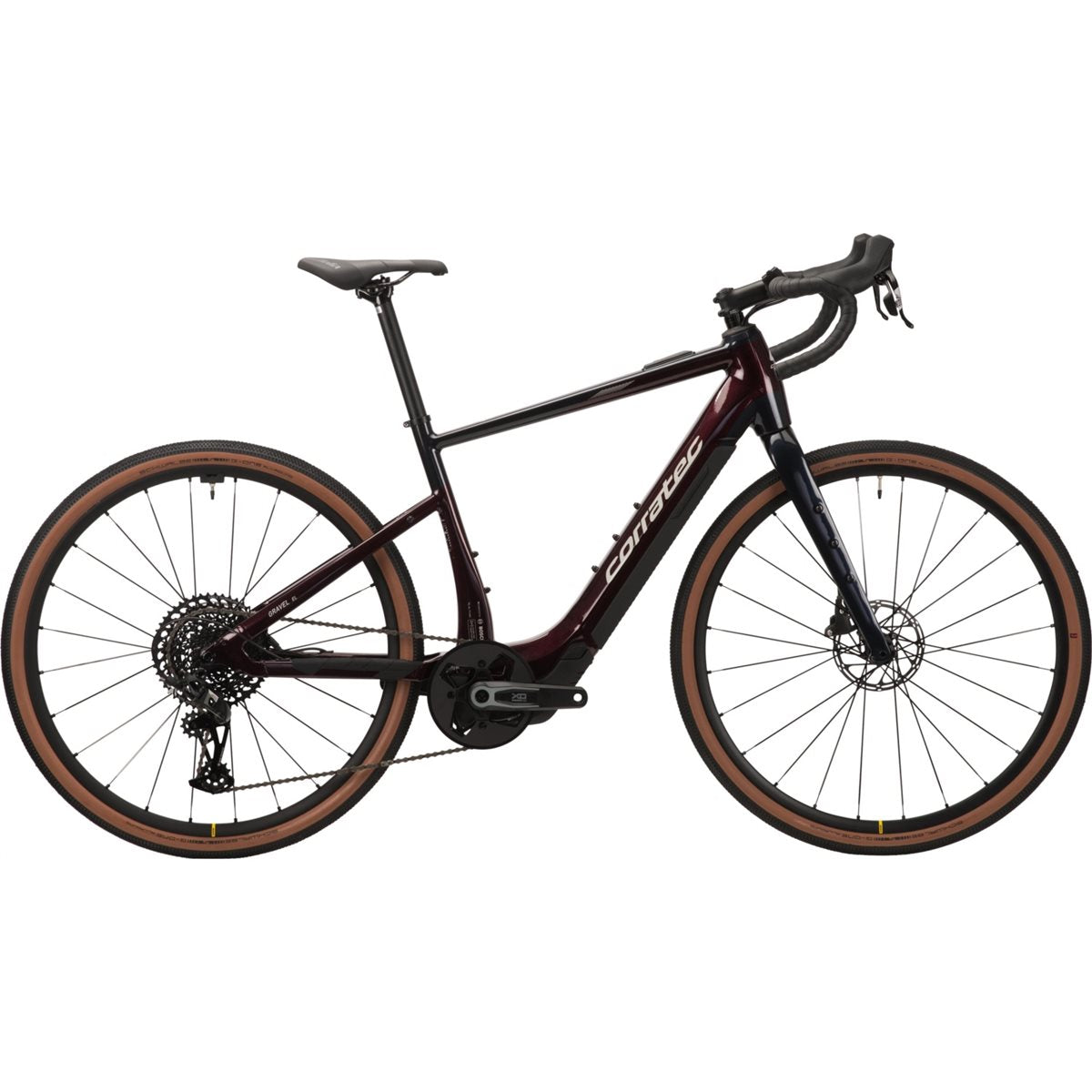 Gravel Elcykel Corratec E-Gravel SX Dark Red/Dark Bluel/Silver
