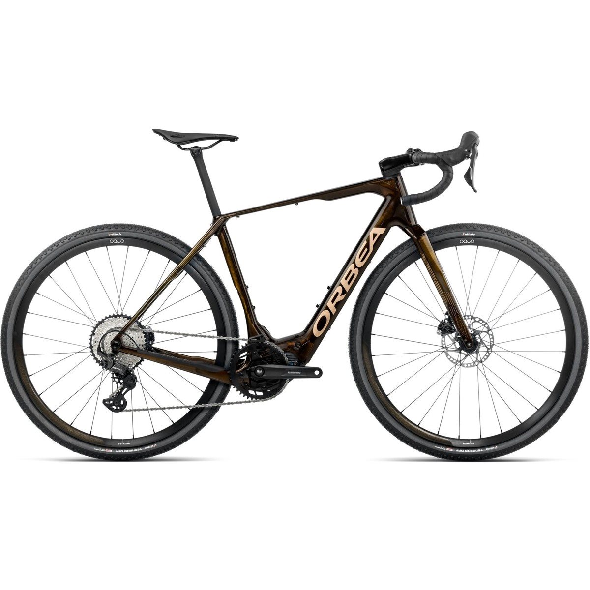 Gravel Elcykel Orbea Denna M30 420Wh Caramel Carbon View/Metallic Gold