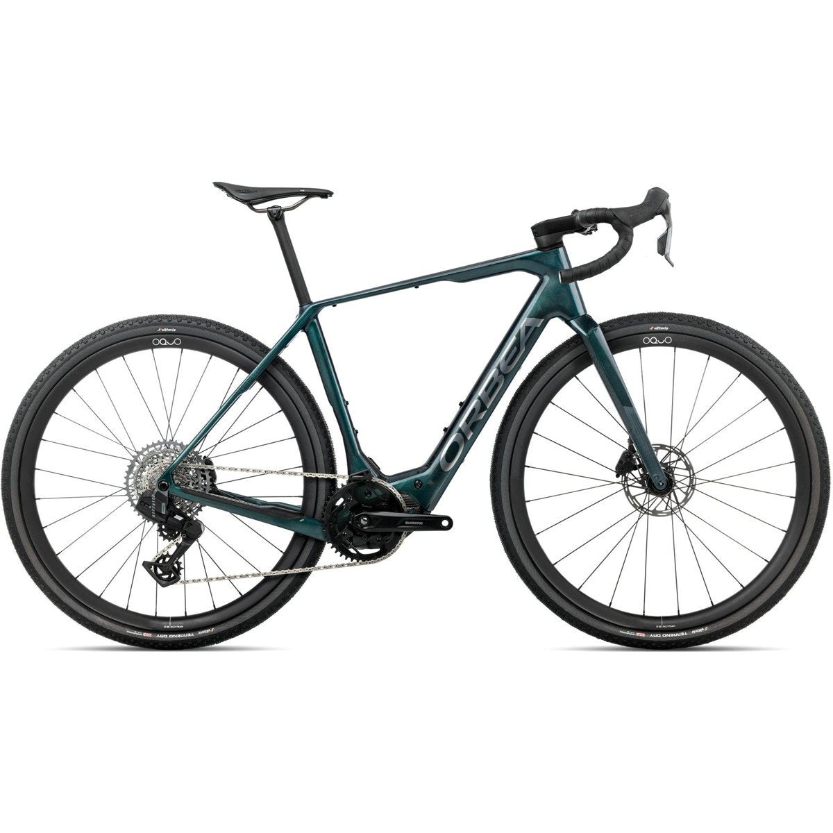 Gravel Elcykel Orbea Denna M31e 420Wh Rival AXS Escape Green Gloss/Foggy Matt