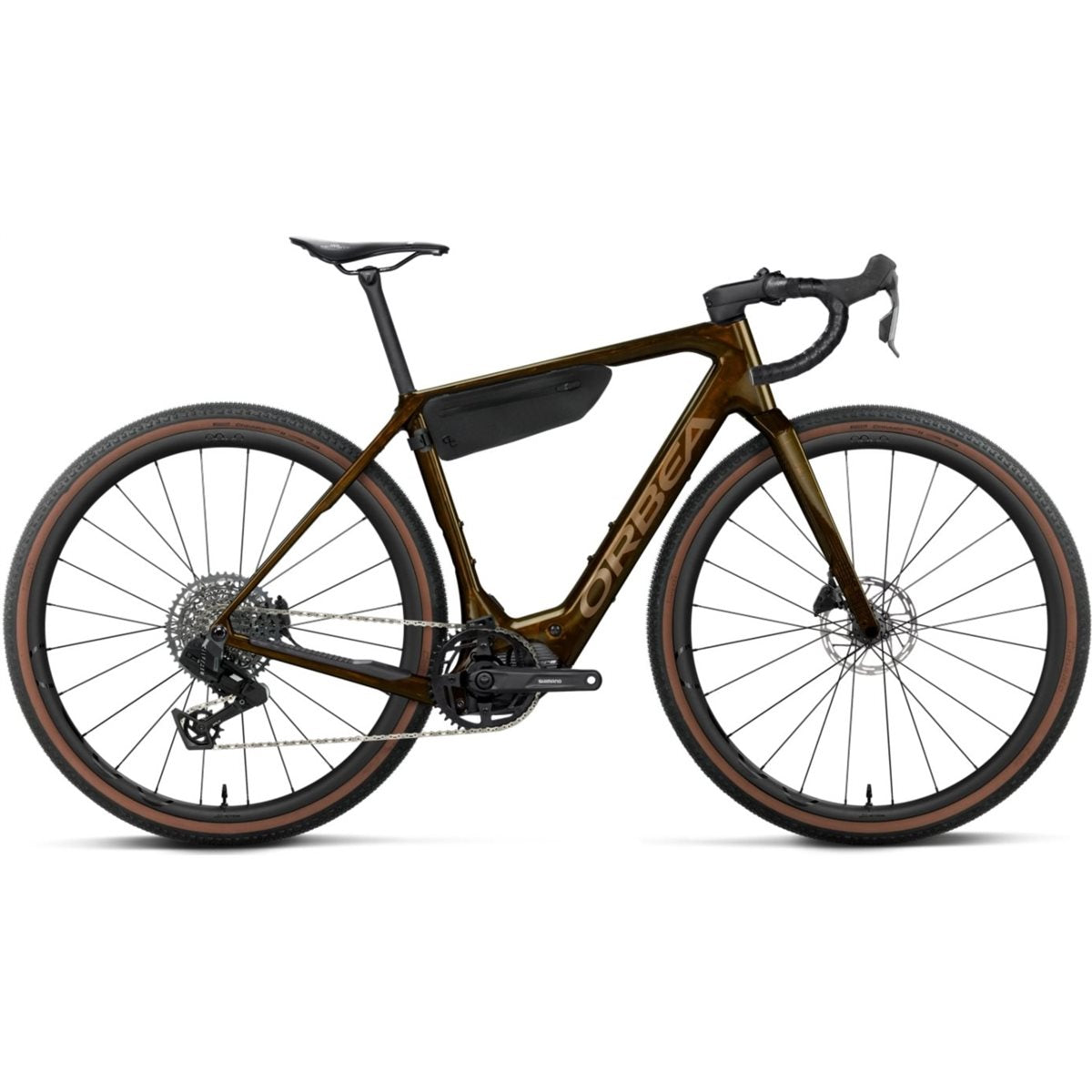 Gravel Elcykel Orbea Denna M31e Caramel Carbon/Metallic Gold