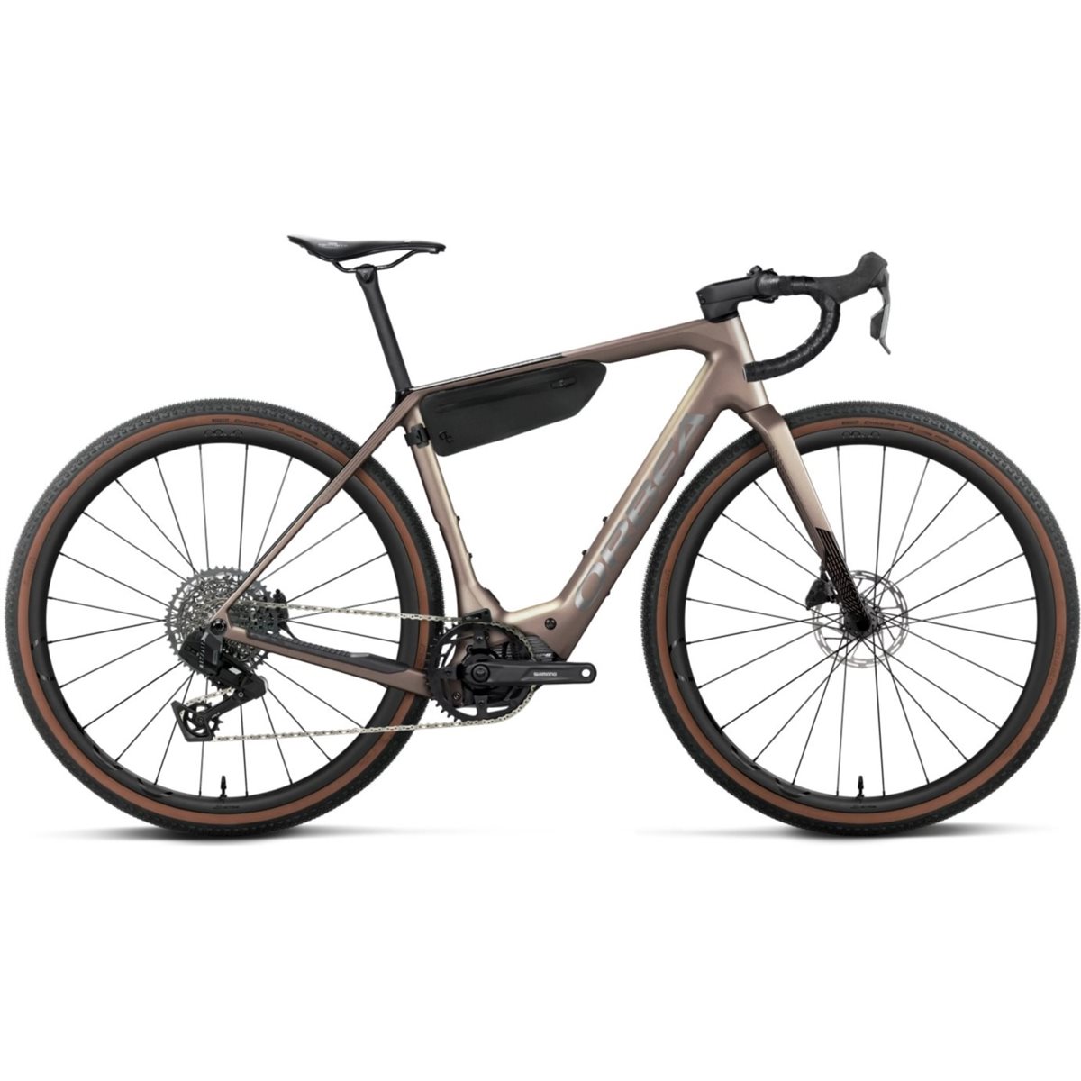 Gravel Elcykel Orbea Denna M31e Nickel Matt/Carbon Raw Gloss