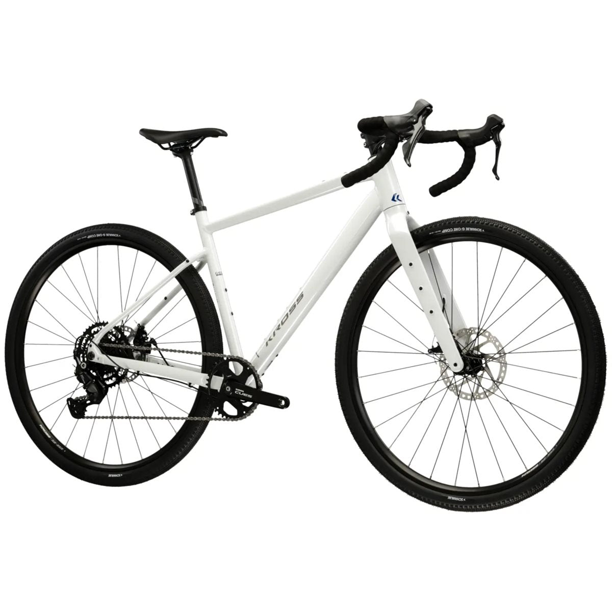 Gravelbike Kross Esker G100 White/Graphite/Blue