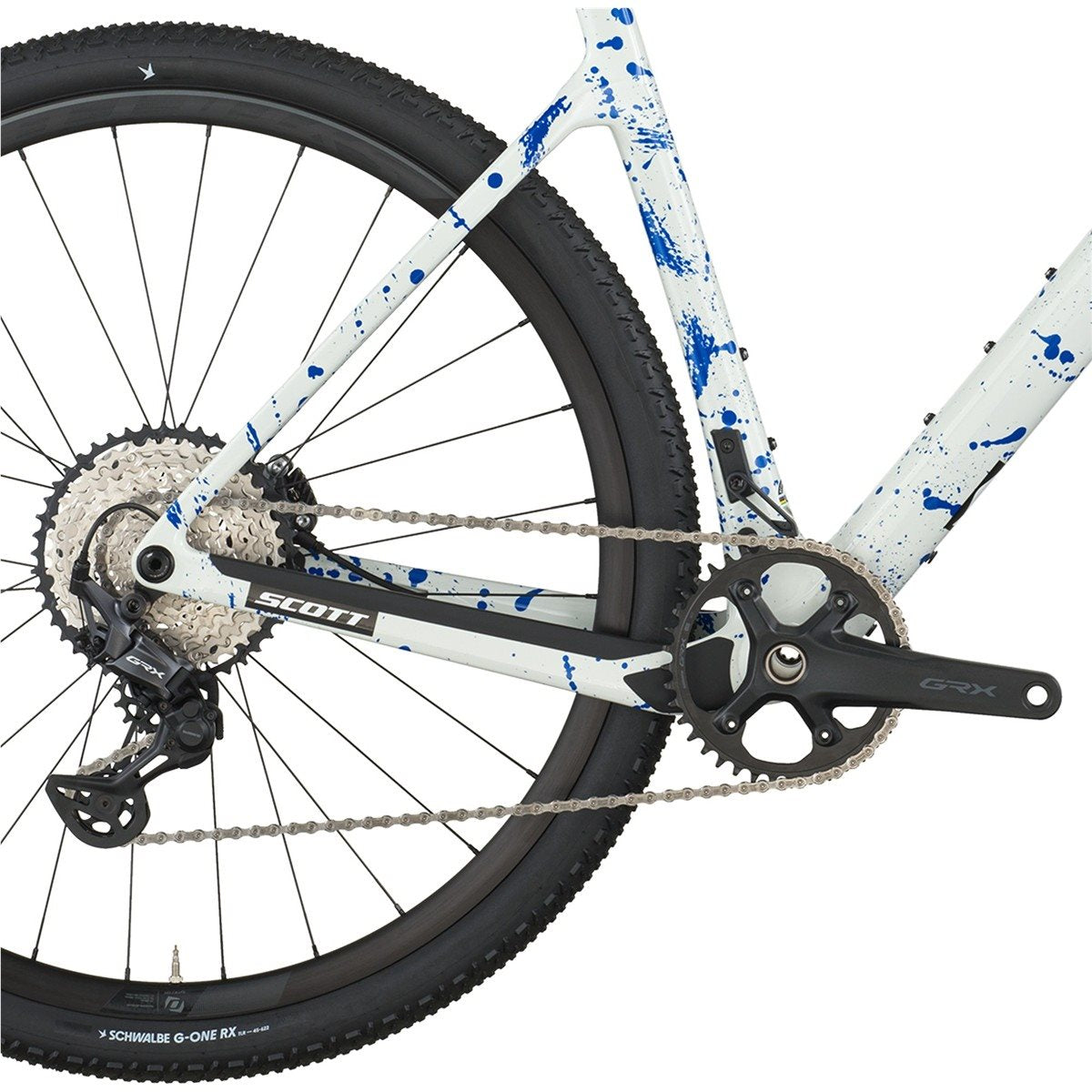 Gravelbike Scott Addict Gravel 30 White/Splatter Blue