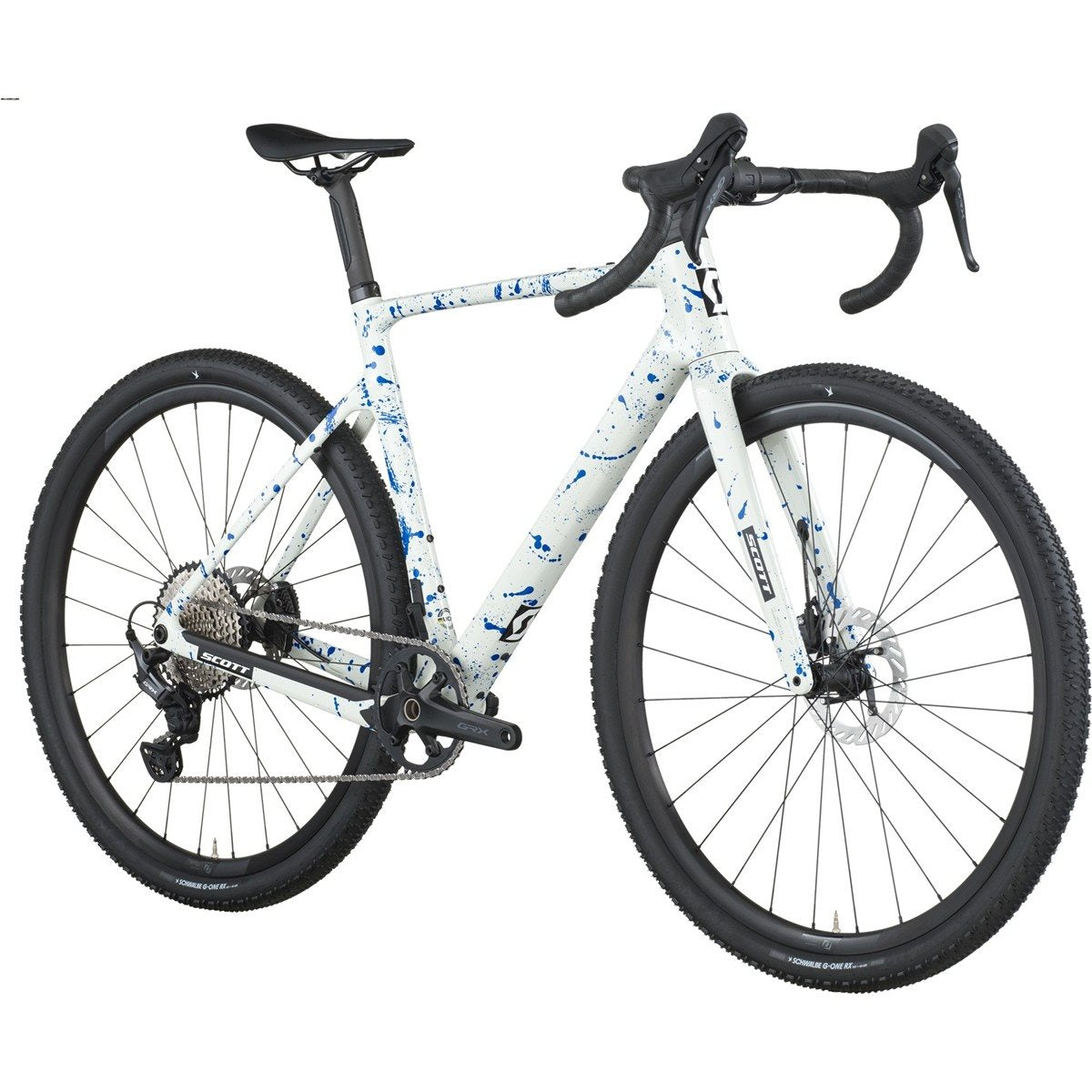 Gravelbike Scott Addict Gravel 30 White/Splatter Blue
