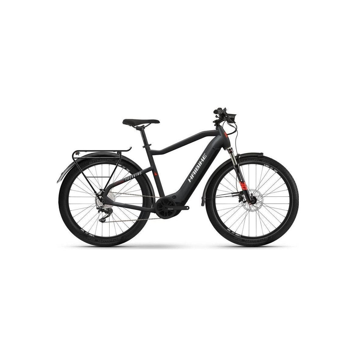 Haibike Elcykel hybrid Trekking 6 High Matt Blk Red/Reflex