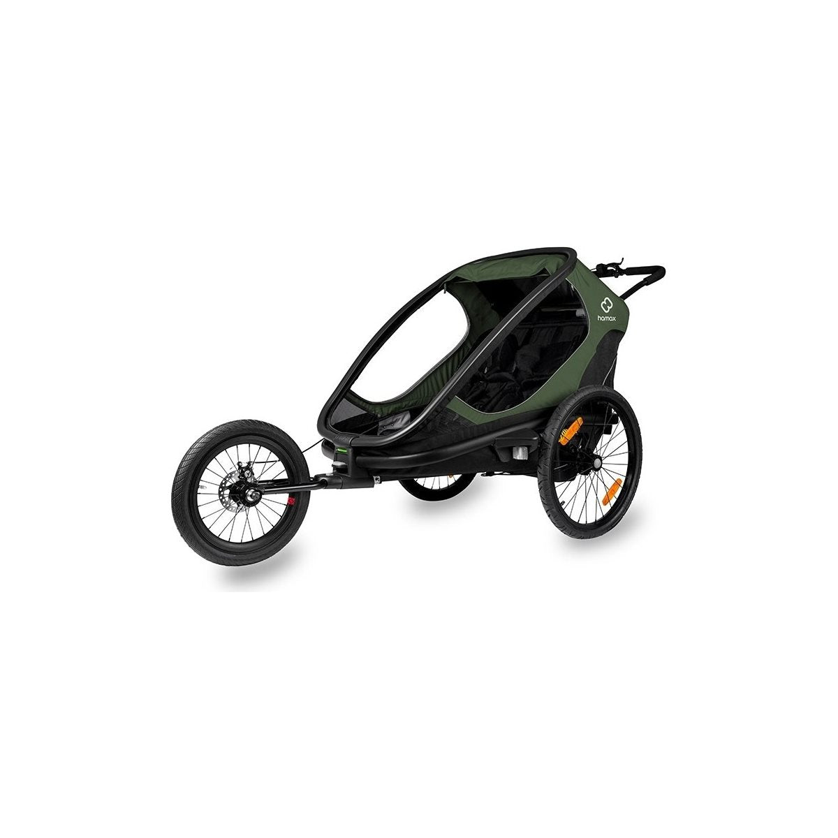 Hamax Cykelvagn Outback One 1 Barn Green/Black