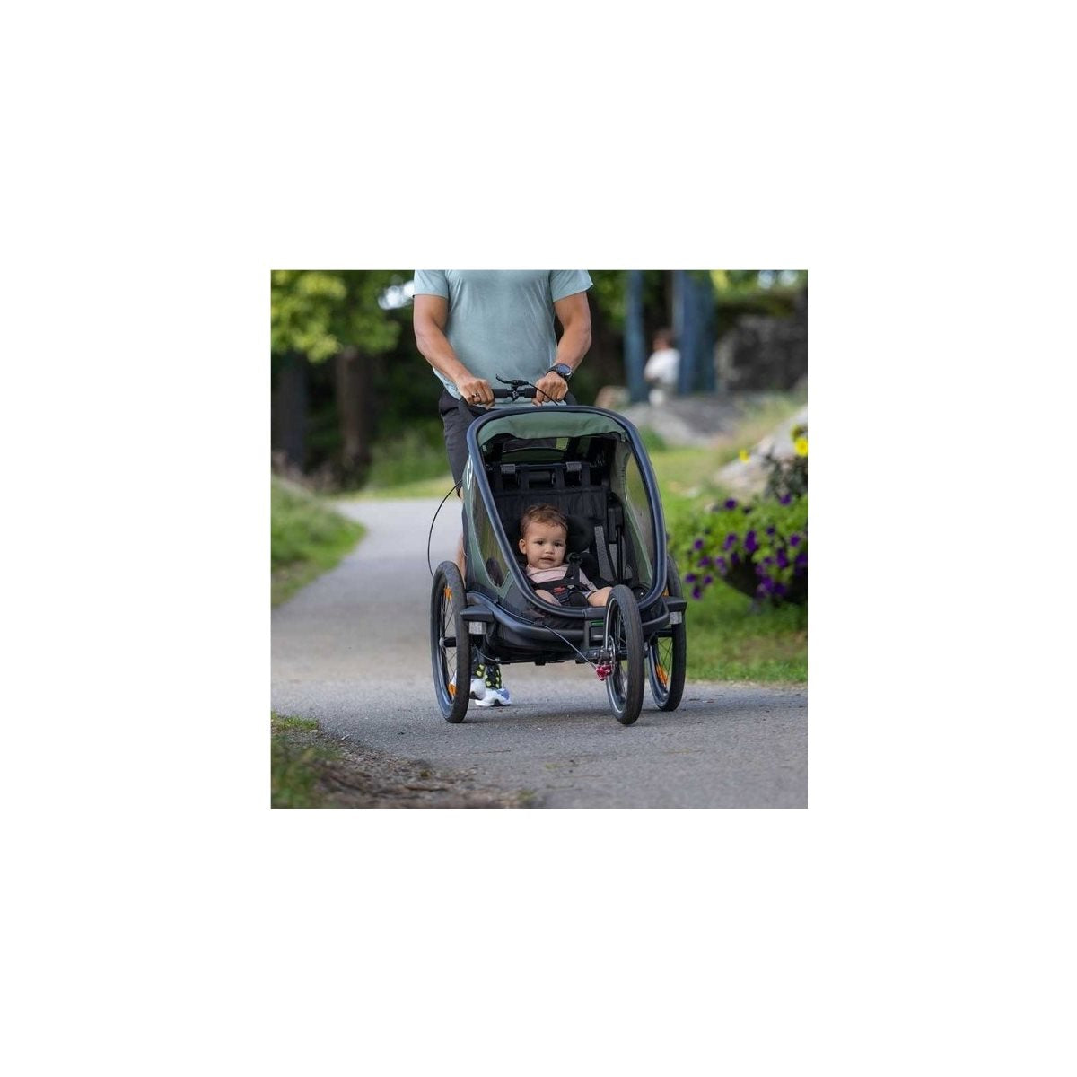 Hamax Cykelvagn Outback One 1 Barn Green/Black